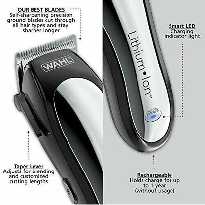Wahl 79600-2101 Li-Ion Cordless Clipper and Trimmer Kit
